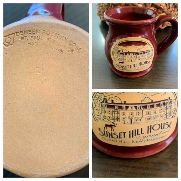Deneen Pottery Sunset Hill House Mug Sugar Hill NH Stoneware USA 2006 Scenic Inn - Picture 1 of 8